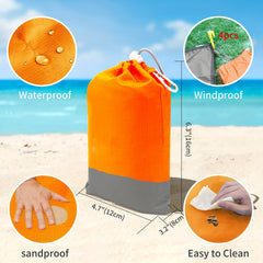 Waterproof Sandproof Mat 200x210cm Beach Mat For 5-8 Adults