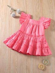 Baby Girls Ruffle Sleeve Dress for Summer