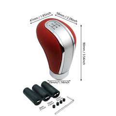 5 Speed Leather Shifter Knob for Manual Cars Trucks SUVs
