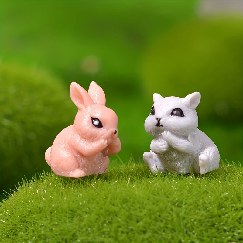 7pcs Mini Animal Series Micro Landscape Resin Ornaments