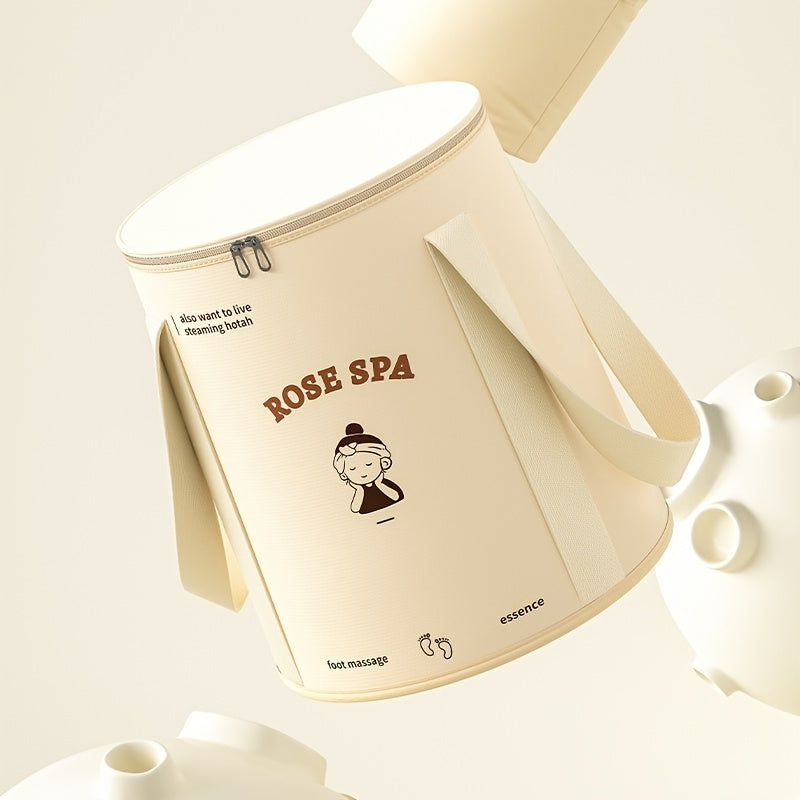 Portable Folding Foot Soaking Bucket with Lid and Storage Bag