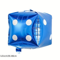 6pcs 12 Aluminum Film Cube Dice Party Decoration Set