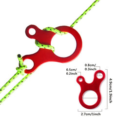 Windproof Rope Buckle for Camping and Hiking 3 Holes Anti Slip