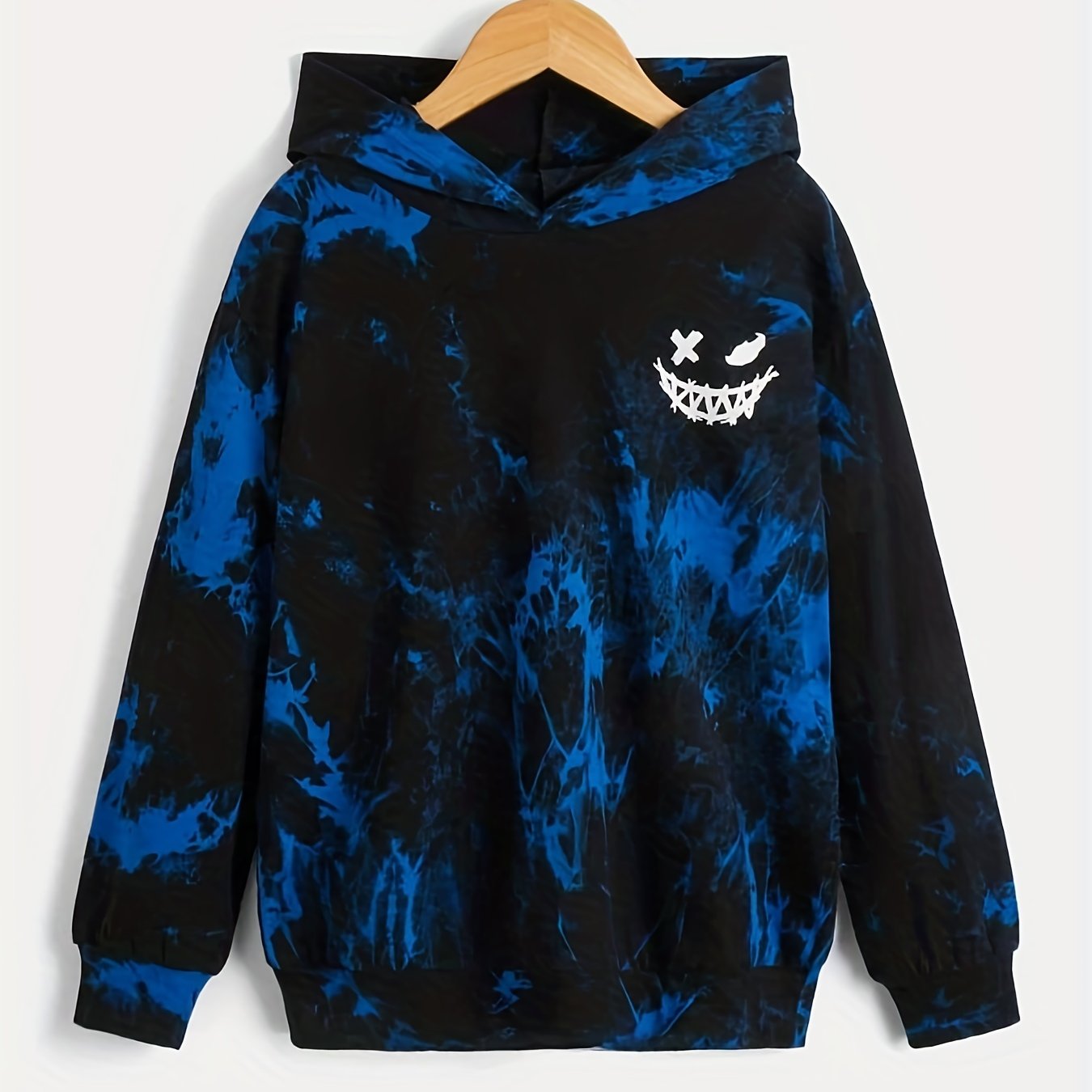 Boys Smudge Print Hoodie Pullover Top Sweatshirt