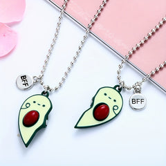 Avocado Pendant Necklace BFF Necklace Friendship Necklace