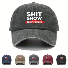 Vintage Letter Printed Baseball Cap Distressed Dad Hat Hip Hop Sun Hats