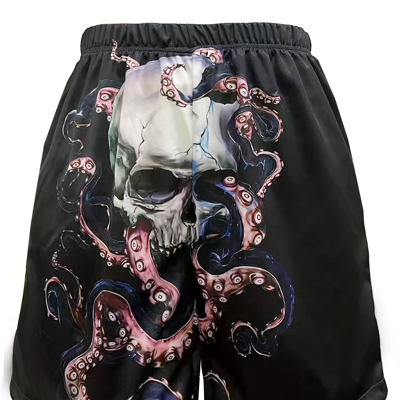 Halloween Skull Pattern Men's Casual Stretch Shorts