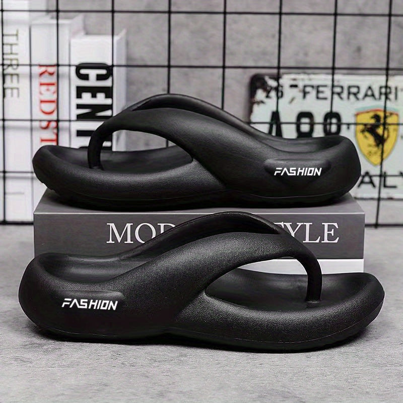 Men's Thong Sandals Casual Non Slip Pillow Sandals Outdoor Beach Shower