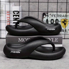 Men's Thong Sandals Casual Non Slip Pillow Sandals Outdoor Beach Shower