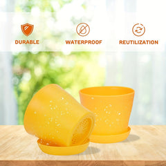 16pcs Plastic Planters Indoor Flower Plant Pots Mini Flower Seedlings Nursery