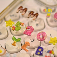 3D Candy Crystal Sticker Epoxy Number Letter DIY Phone Case Decoration