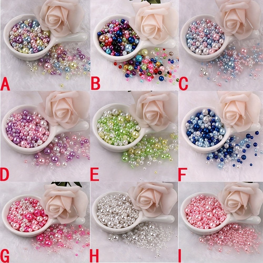 150pcs Mixed 3 8mm Double Hole Pearl Plastic Clothing DIY Accessories