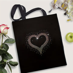 Iron On Heart Rhinestone Applique Transfer DIY Heart T Shirt Face Transfer Decal