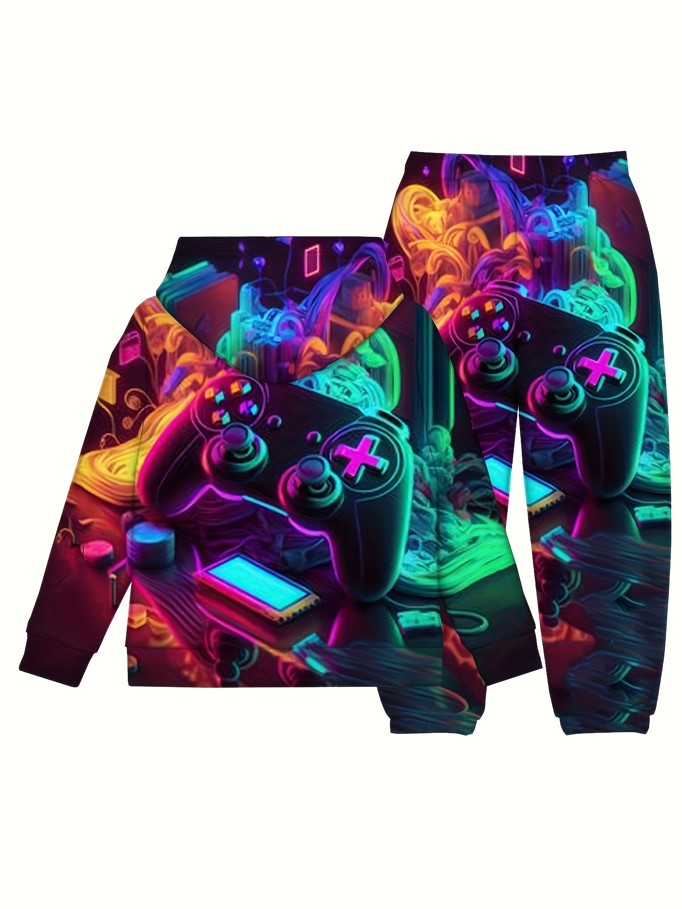 Toddler Boys Game Controller Hoodie & Sweatpants Set