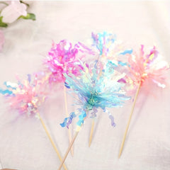5pcs Colorful Rain Cake Plugs Birthday Decoration