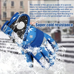 Winter Kids Waterproof Thick Warm Gloves for Outdoor Activities