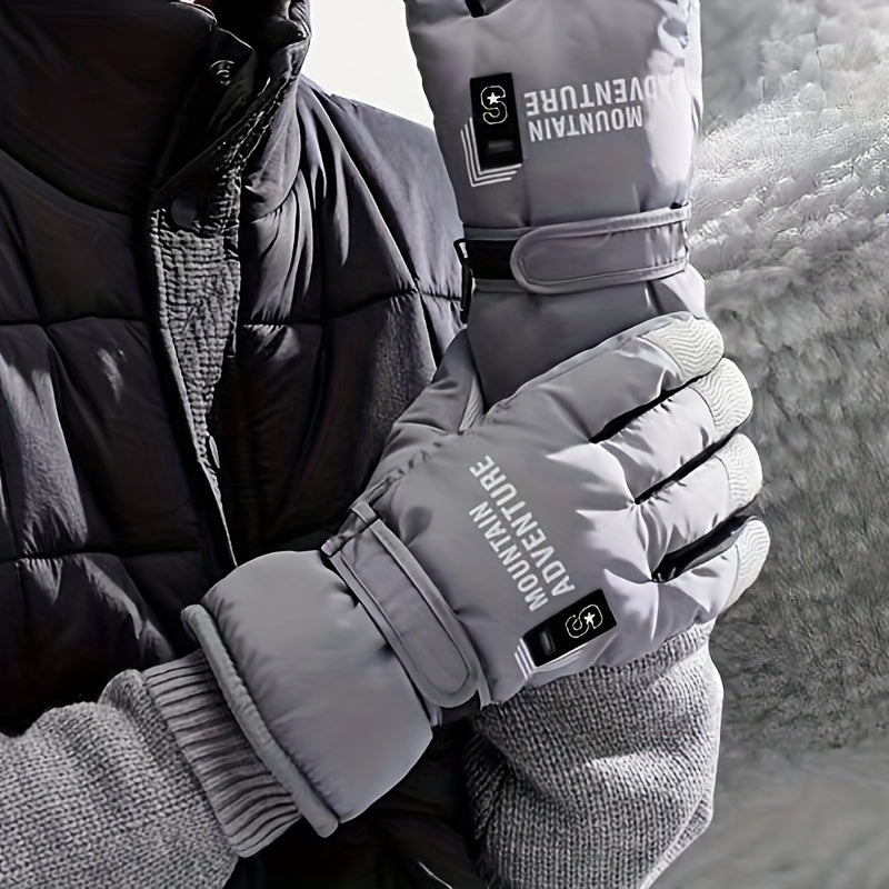 Men's Winter Skiing Gloves, Windproof & Waterproof Gloves, Warm Keeping Gloves