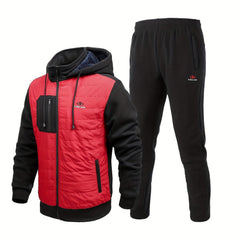 Men's Thermal Sports Suit with Hooded Jacket & Pants