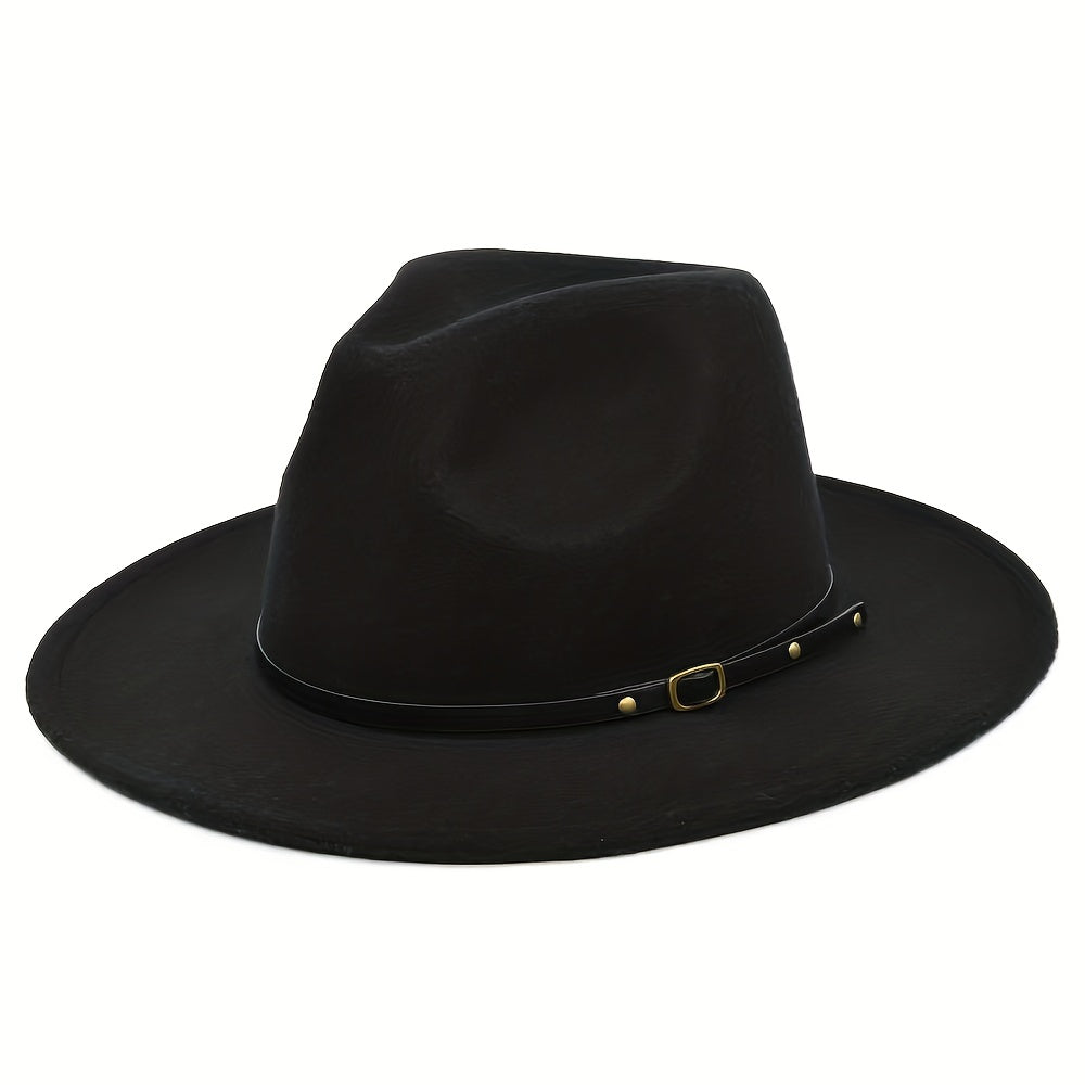Woolen Jazz Hat Sun Protection Fedora Cap for Men & Women