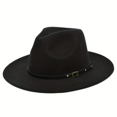 Woolen Jazz Hat Sun Protection Fedora Cap for Men & Women