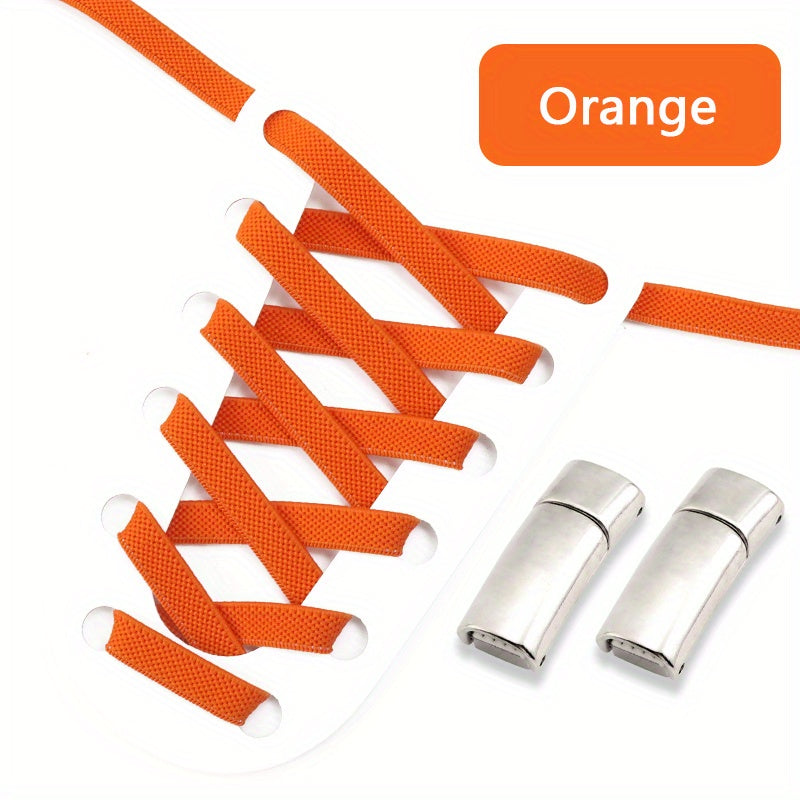 Flat Elastic Shoelaces With Clip Buckles for Sneakers
