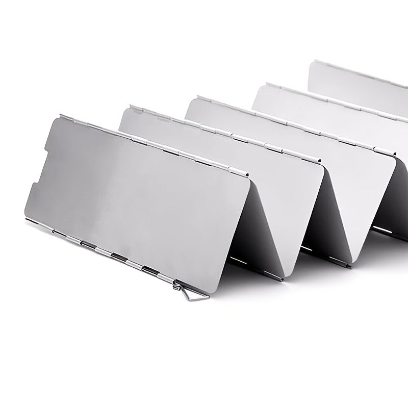 Foldable Gas Stove Windshield 10 12 Plates Windproof Screen