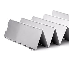 Foldable Gas Stove Windshield 10 12 Plates Windproof Screen