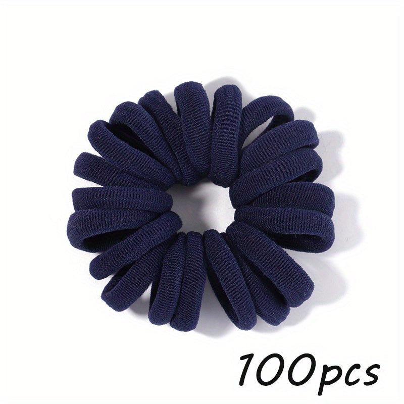 100pcs Candy Elastic Hair Ties Girls Hair Accessories Holiday Gift