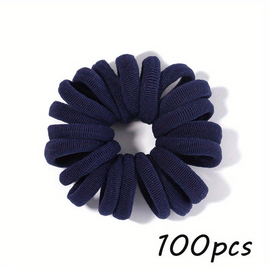 100pcs Candy Elastic Hair Ties Girls Hair Accessories Holiday Gift