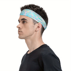 Rainbow Geometric Pattern Sport Headband Breathable & Comfortable
