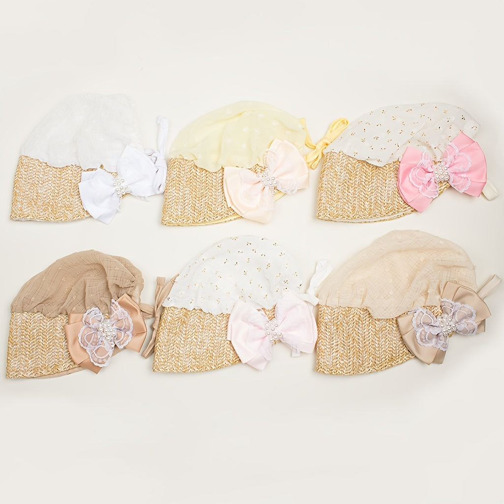 1pc Baby Lace Breathable Sun Hat Summer Thin Sweet And Princess Hat