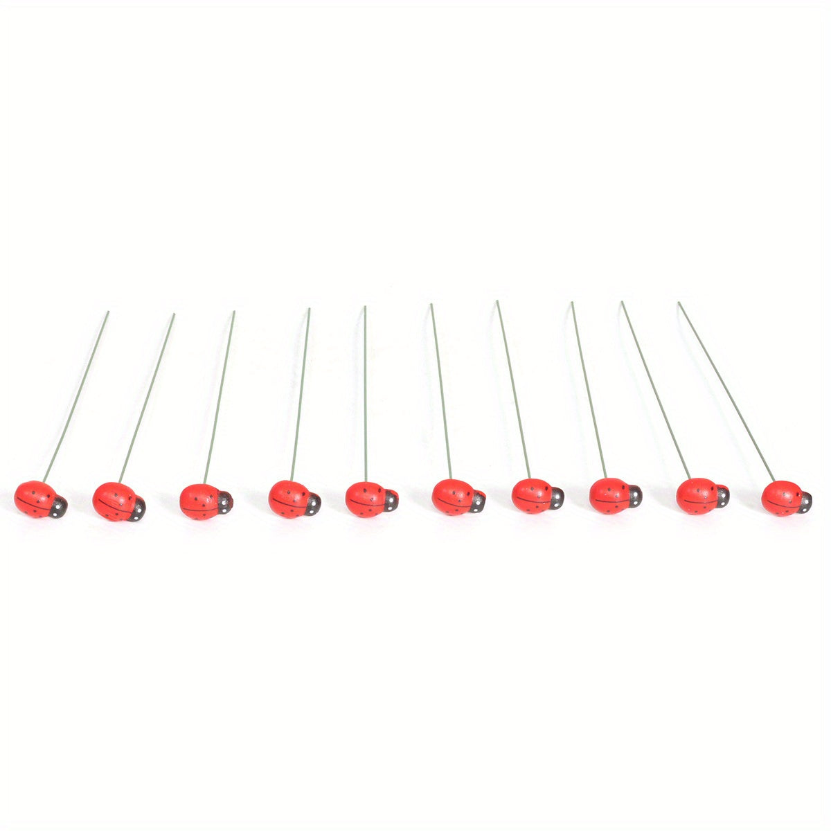 10pcs Wooden Ladybug Garden Decorations Bionic Ladybug Wall Decor