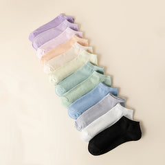 12 Pairs Low Cut Ankle Socks Soft & Lightweight Women's Stockings
