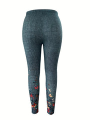 Butterfly Print High Rise Leggings