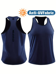 Men's UPF 50 Sun Protection Athletic Vest for Running