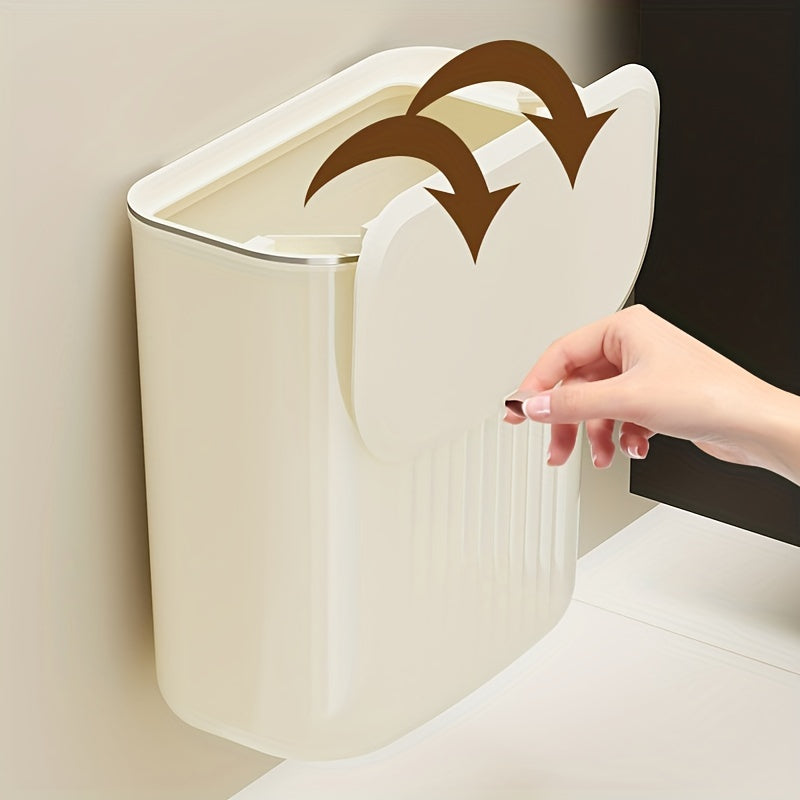 Large Capacity Trash Can With Lid Wall-Mounted Garbage Pail