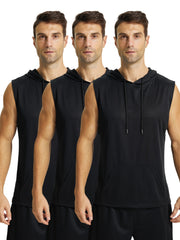 Men's Quick-Dry Breathable Hooded Tank Top for Gym Training