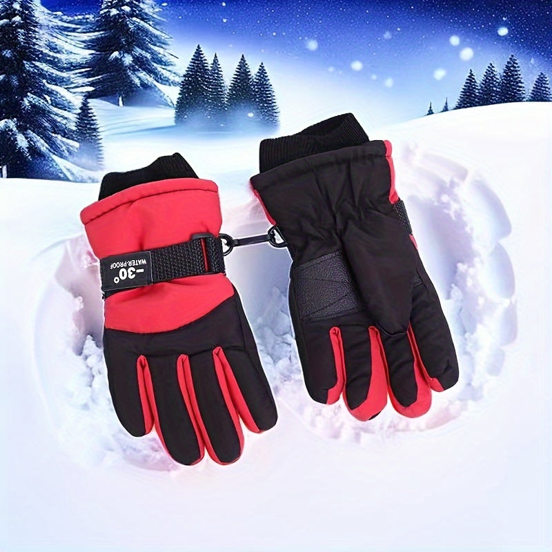 Winter Sports Gloves Non-slip Waterproof Warm Skiing Gloves