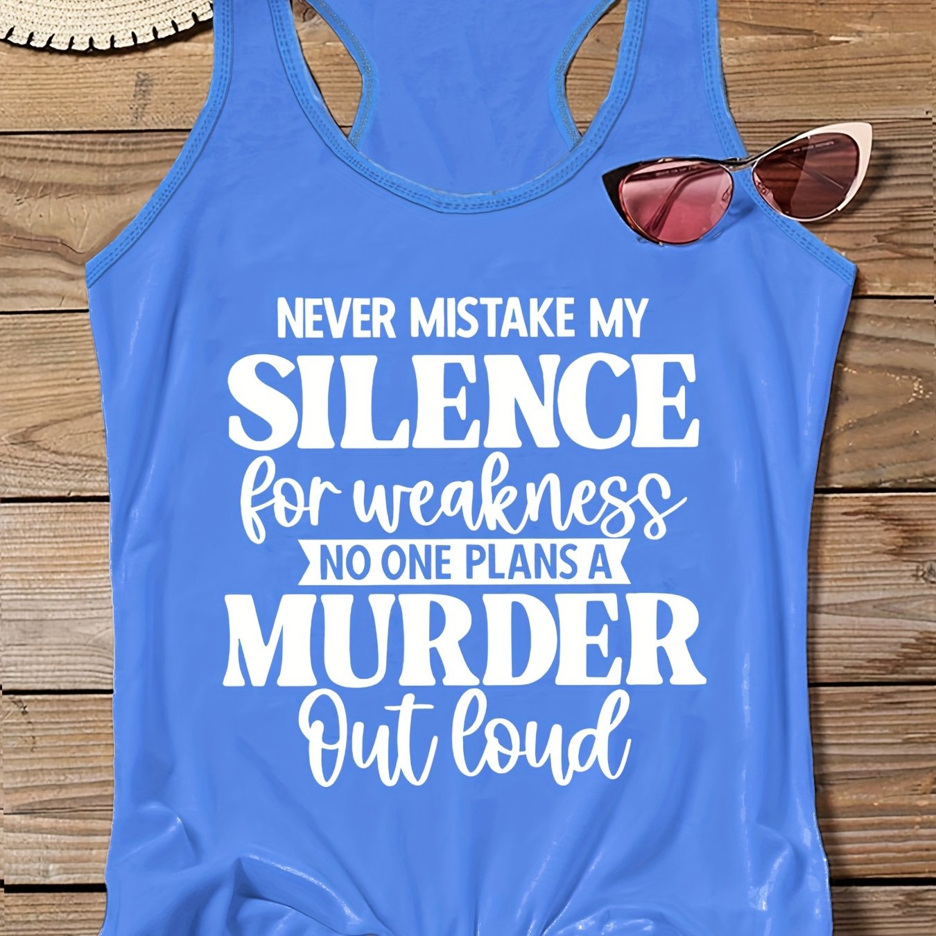 Women's Slogan Print Vest Top