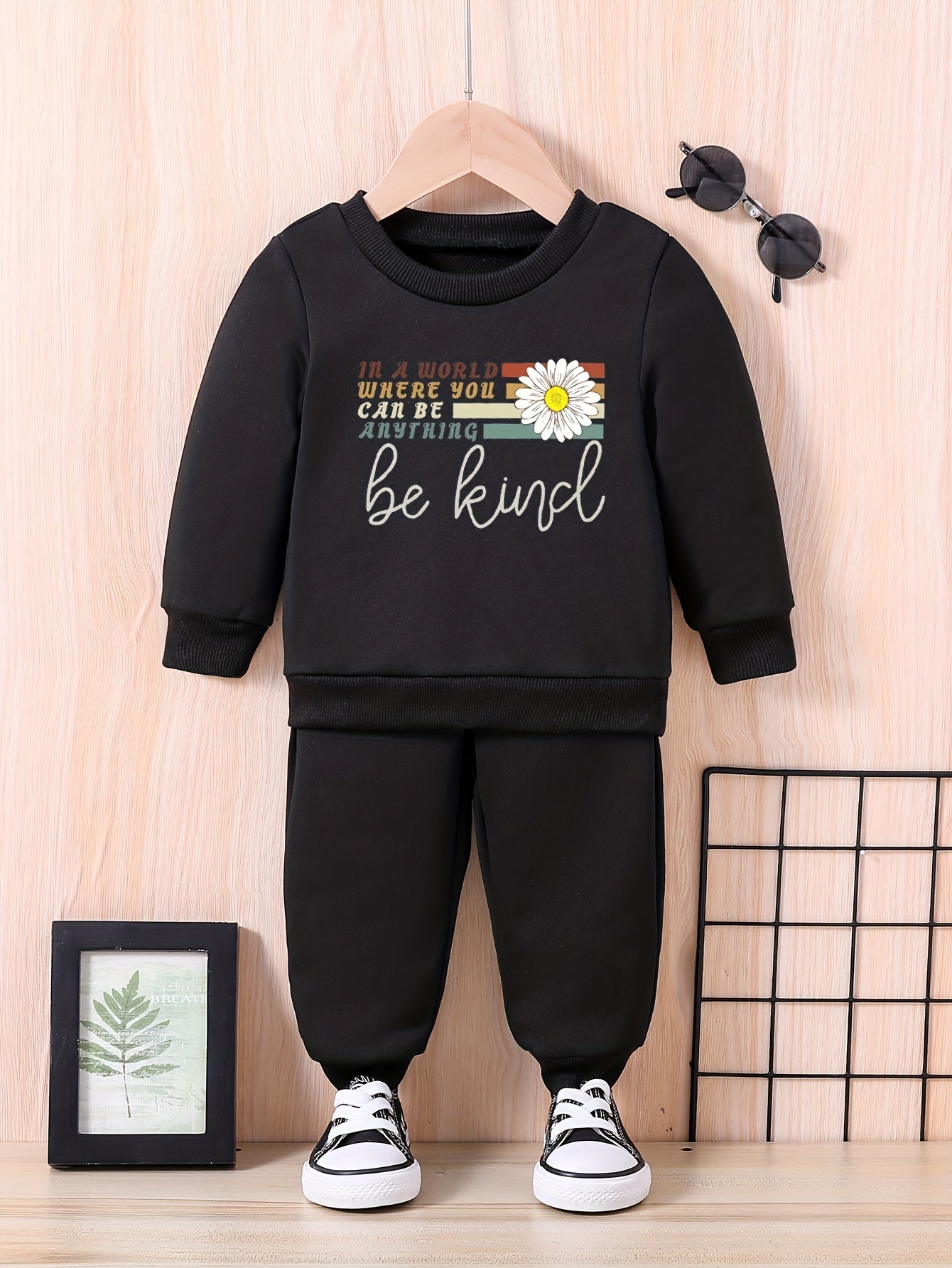 Baby Creative Print Casual Outfits Long Sleeve Sweatshirt Tops Pants