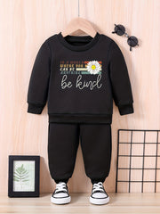 Baby Creative Print Casual Outfits Long Sleeve Sweatshirt Tops Pants