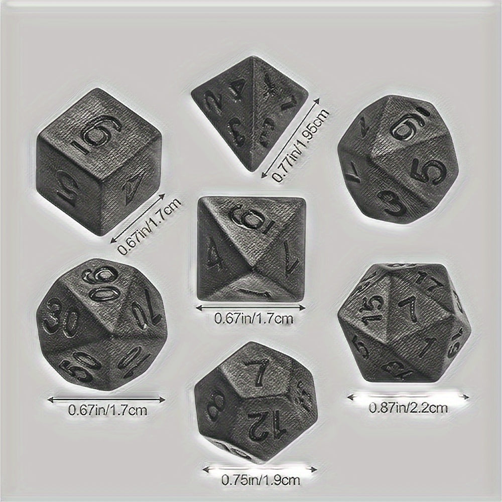 7pcs Metal Polyhedral Dice Set for Board Game
