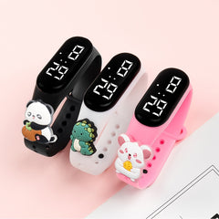 3pcs Animal Kids Watch Set Cartoon LED Bracelet Watch Case