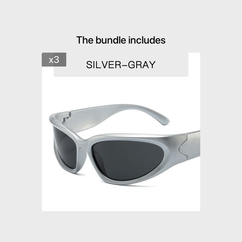 Y2K Oval Wrap Sunglasses for Men Women