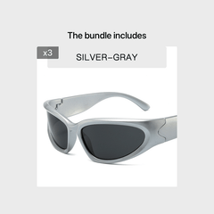 Y2K Oval Wrap Sunglasses for Men Women