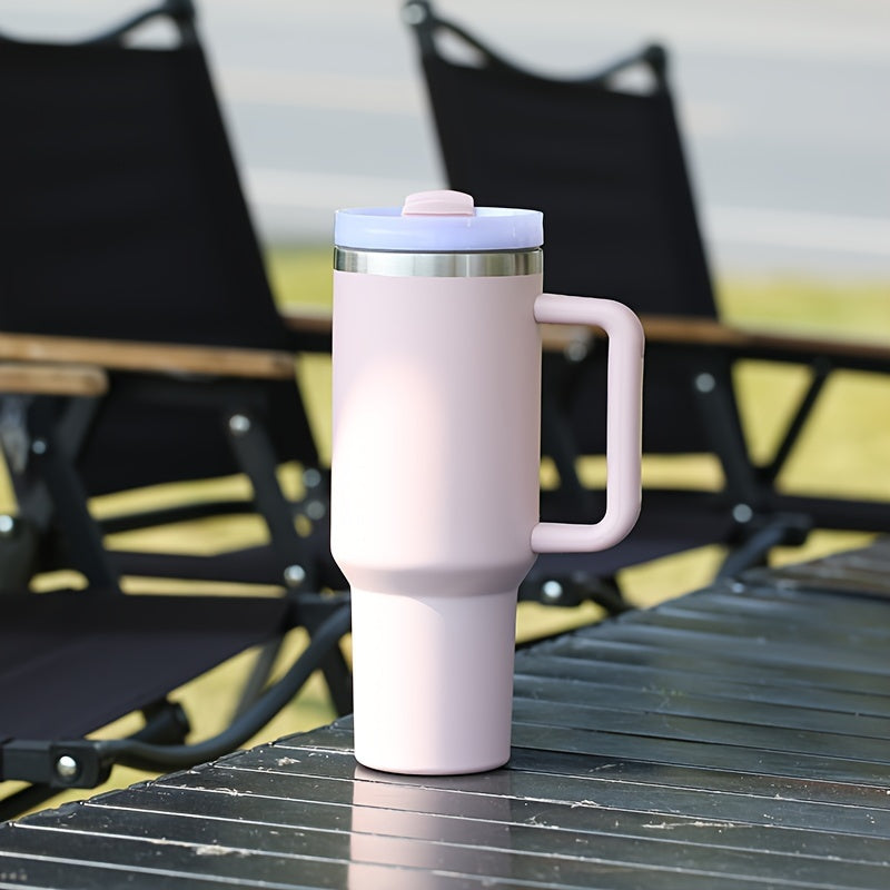 40oz Stainless Steel Insulated Tumbler Handle Warm Cold Sports Water Cup