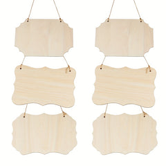 1pc DIY Wooden Hanging Blank Signs - Pets Handwriting Decoration