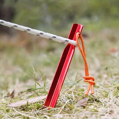 12pcs Aluminum Tent Stakes With Rope