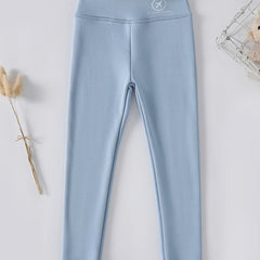 Girls Fleece Thermal Stretch Leggings for Winter