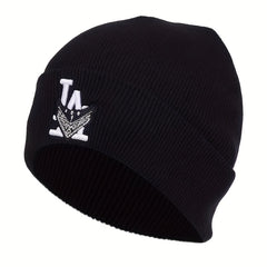 Fashionable Sport Windproof Knit Beanie Hat With 3D Embroidery